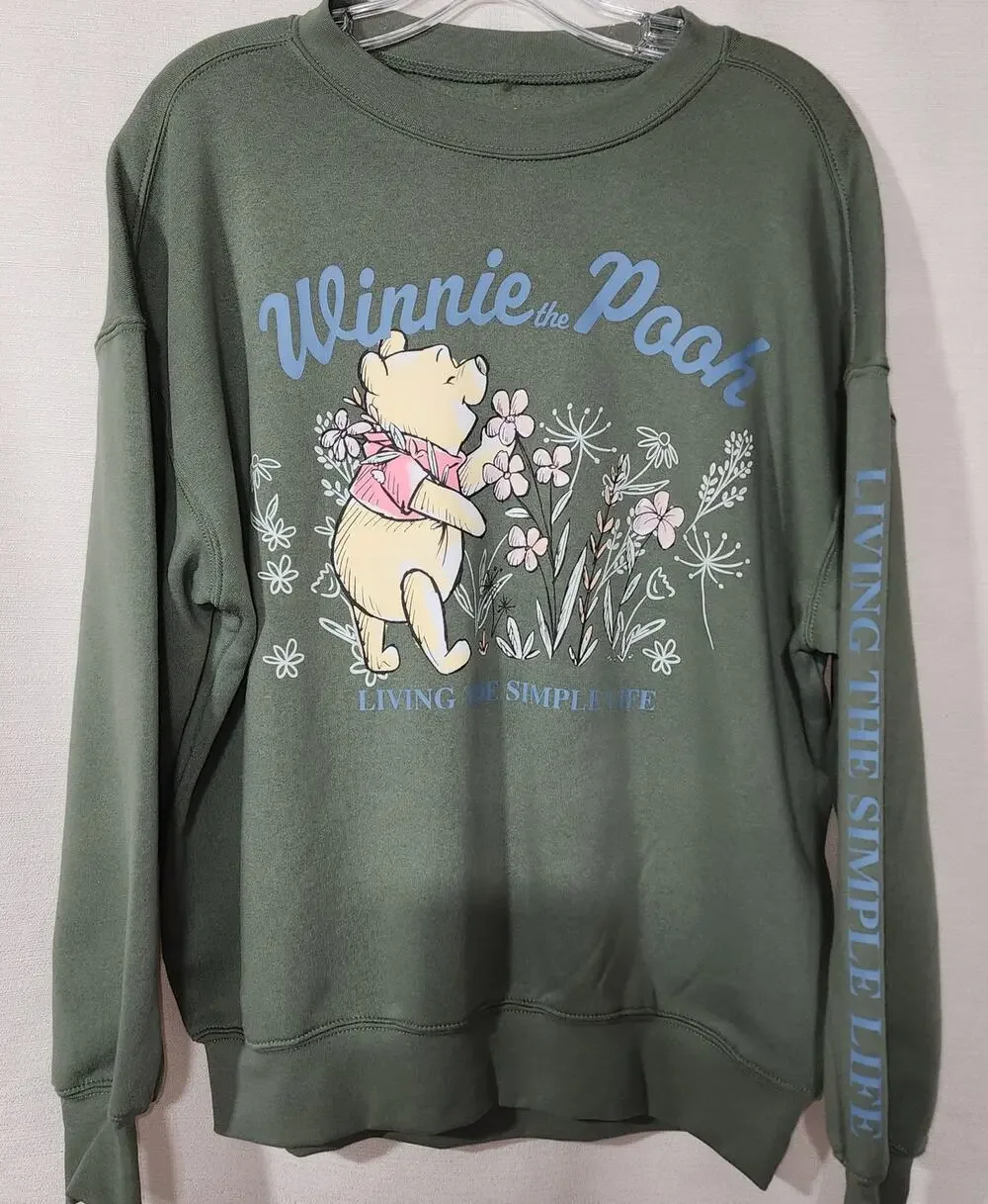 Winnie the pooh '' Living The simple life'' sweatshirt women's XS